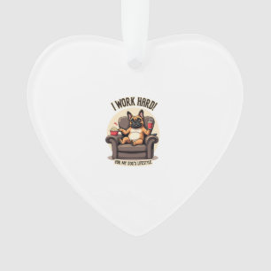 Vintage I Arbeite Hart für den Lebensstil meines H Ornament