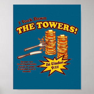 Vintage i habe Türme Pfannkuchen lustig für Männer Poster