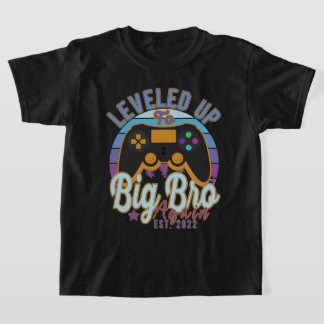 Vintage I Leveled Up To Big Brother Again Est.2022 T-Shirt