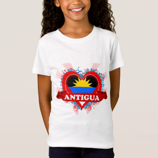 Vintage i-Liebe Antigua T-Shirt (Vorderseite)