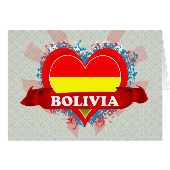 Vintage i-Liebe Bolivien (Vorderseite (Horizontal))