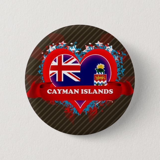 Vintage i-Liebe Cayman Islands Button (Vorderseite)