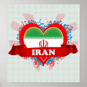 Vintage i-Liebe der Iran Poster