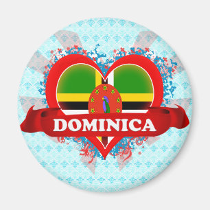 Vintage i-Liebe Dominica Magnet