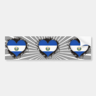 Vintage i-Liebe El Salvador Autoaufkleber