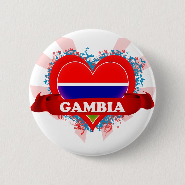 Vintage i-Liebe Gambia Button (Vorderseite)