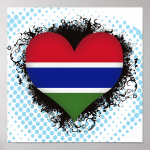 Vintage i-Liebe Gambia Poster