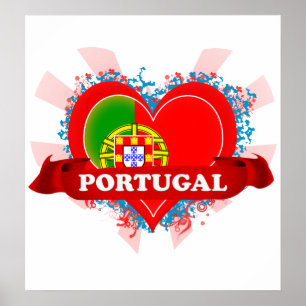 Vintage i-Liebe Portugal Poster