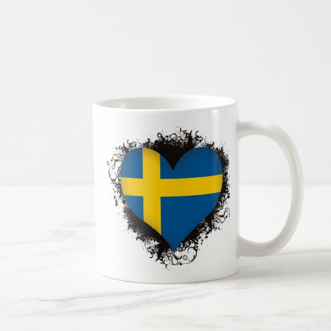Vintage i-Liebe Schweden Tasse (Rechts)