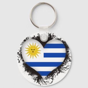 Vintage i-Liebe Uruguay Schlüsselanhänger