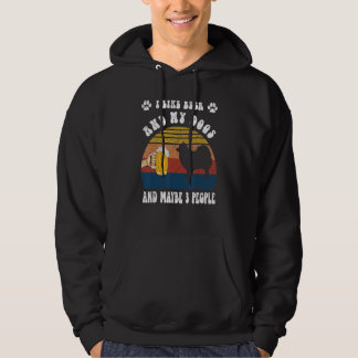 Vintage I Like Beer & My Pomeranian Dogs & Maybe 3 Hoodie