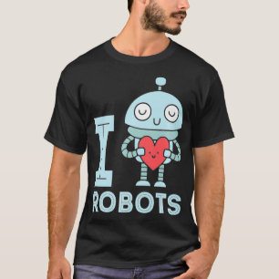 Vintage I Love Robots Futuristische Robotik-Ingeni T-Shirt