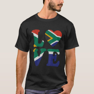 Vintage I Love Südafrika Flagge Herz Südafrika T-Shirt
