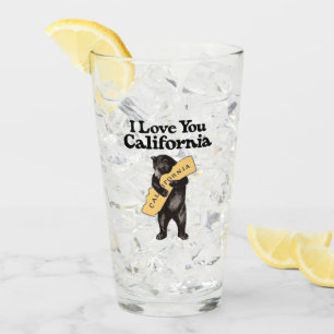 Vintage "I Love You, Kalifornien" Bär Glas