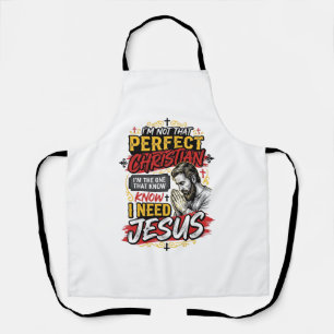Vintage I Need Jesus Christliches T-Shirt Design_1 Schürze