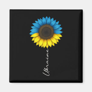 Vintage I Stand With Ukraine Ukraine-Flagge Sonnen Magnet