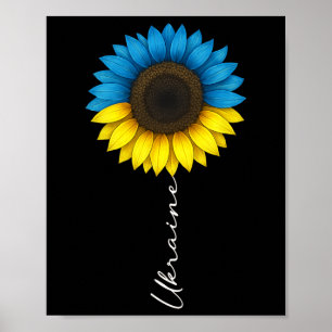 Vintage I Stand With Ukraine Ukraine-Flagge Sonnen Poster