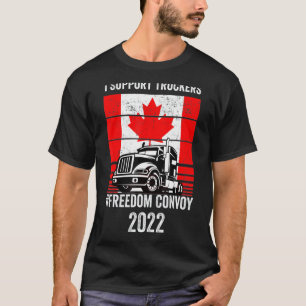Vintage I Support Truckers Freiheit Konvoi 2022 T-Shirt