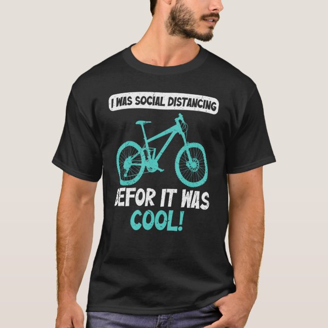 Vintage I Was Social Distancing Bicycle Shirt Funn (Vorderseite)