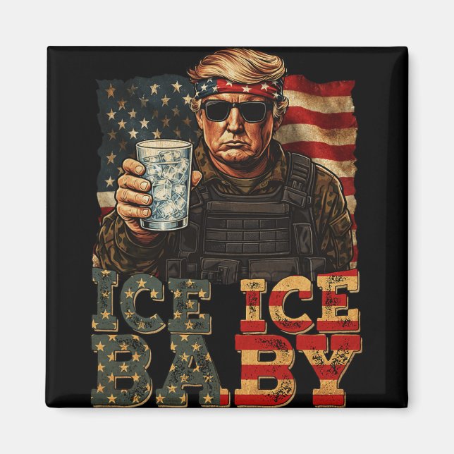 Vintage Ice Ice von Funny Trump _4  Magnet (Vorne)