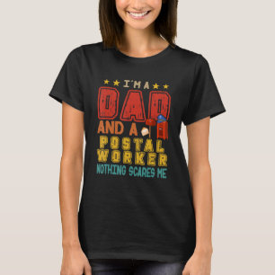 Vintage Ich bin ein Vater und ein Postmitarbeiter T-Shirt