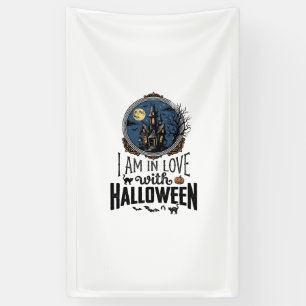 Vintage Ich bin in Halloween Shirt Design verliebt Banner
