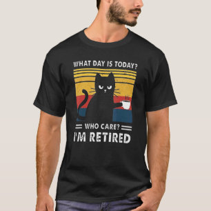 Vintage Ich bin müde Katze Vater gestorben Mutter T-Shirt