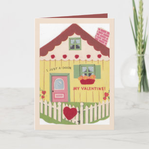 Vintage Ich bin nur eine Tür, die du Valentinstag Feiertagskarte