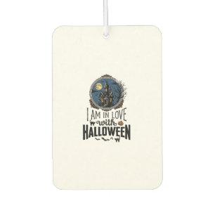 Vintage Ich bin verliebt in Halloween-Shirt-Design Autolufterfrischer