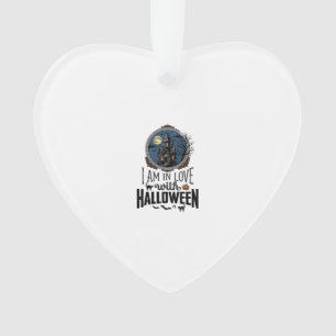 Vintage-Ich-bin-verliebt-in-Halloween-Shirt-Design Ornament