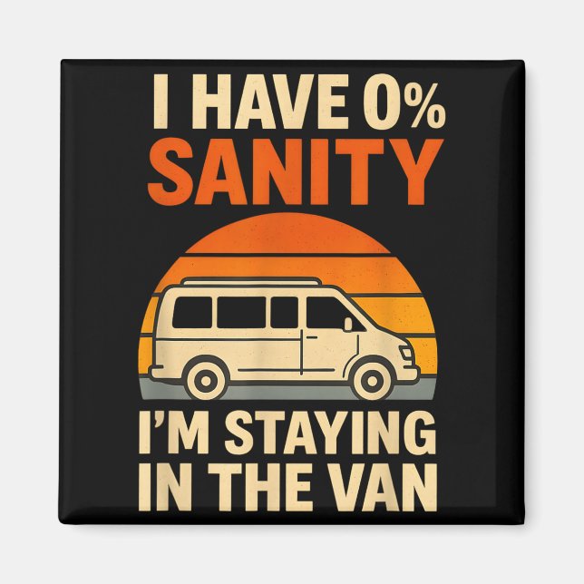 Vintage Ich bleibe im Van lustig Phasmophobia  Magnet (Vorne)