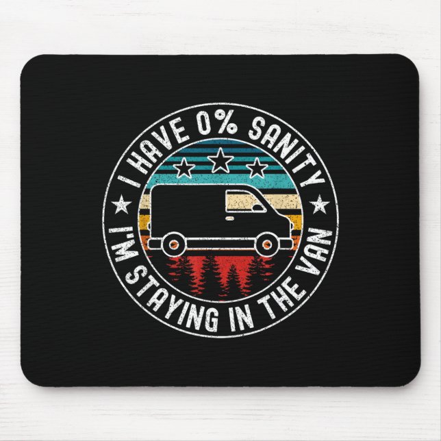 Vintage ich bleibe im Van Phasmophobia lustig  Mousepad (Vorne)