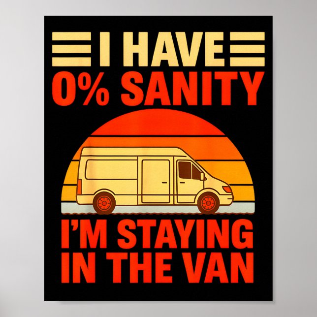 Vintage Ich bleibe im Van Phasmophobia Mann  Poster (Vorne)