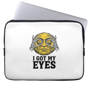 Vintage-Ich-habe-meine-Augen-lustiges-Halloween-Sh Laptopschutzhülle