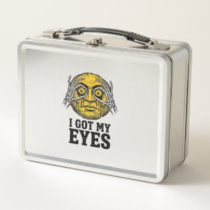 Vintage-Ich habe meine Augen lustiges Halloween-Sh Metall Brotdose