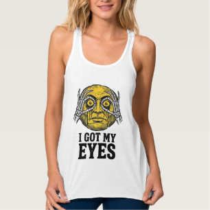 Vintage-Ich-habe-meine-Augen-lustiges-Halloween-Sh Tank Top