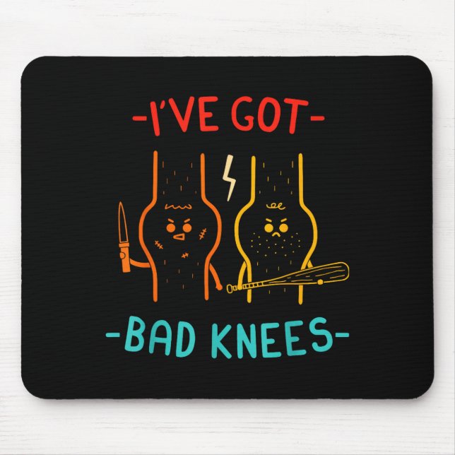 Vintage, ich habe schlechte Knie  Mousepad (Vorne)