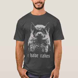 Vintage Ich habe Tollwut Fledermaus Lustige Meme Z T-Shirt