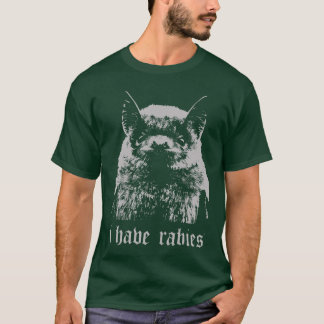 Vintage Ich habe Tollwut Fledermaus Lustige Meme Z T-Shirt