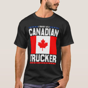 Vintage ich identifiziere mich als kanadischer LKW T-Shirt