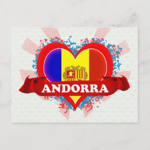 Vintage Ich liebe Andorra Postkarte