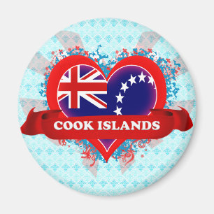 Vintage Ich liebe Cook Islands Magnet