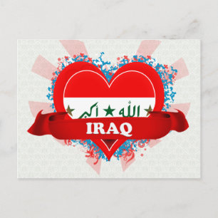 Vintage Ich liebe den Irak Postkarte