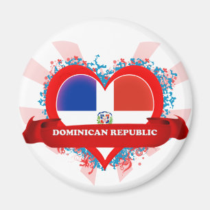 Vintage Ich liebe Dominikanische Republik Magnet