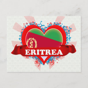 Vintage Ich liebe Eritrea Postkarte