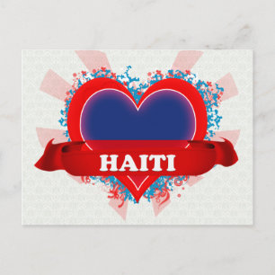 Vintage Ich liebe Haiti Postkarte