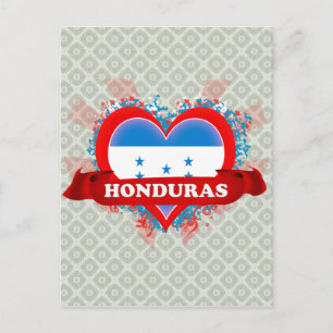 Vintage Ich liebe Honduras Postkarte