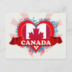 Vintage Ich liebe Kanada Postkarte