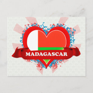 Vintage Ich liebe Madagaskar Postkarte