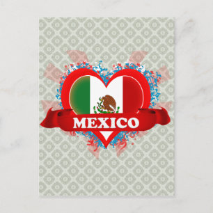 Vintage Ich liebe Mexiko Postkarte